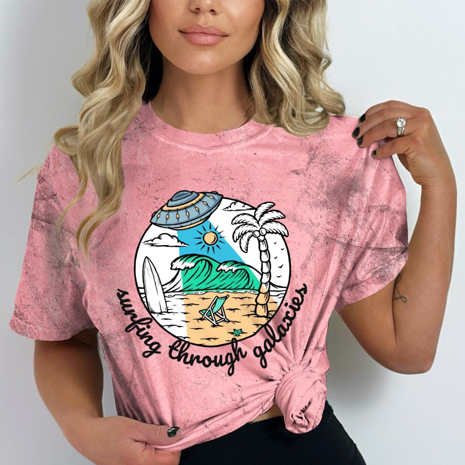 Summer Beach Shirt Surfing Tshirt Color Blast Oversized Tee - Etsy