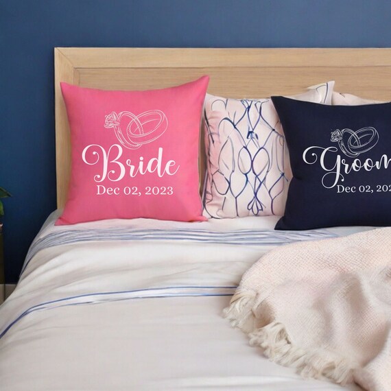 Bride and groom bedding discount