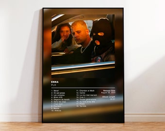 Album Poster Enna by PLK, rap posters, album cover, album wall art, custom album poster, rapper poster, French rap
