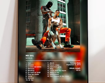 Album Poster Mr Sal by Niska, Rap Posters, Album Cover, Album Wall