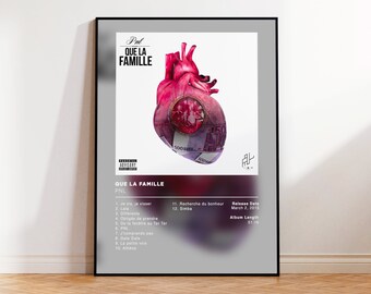 Album Poster Que La Famille by PNL, rap posters, album cover, album wall art, custom album poster, rapper poster, French rap