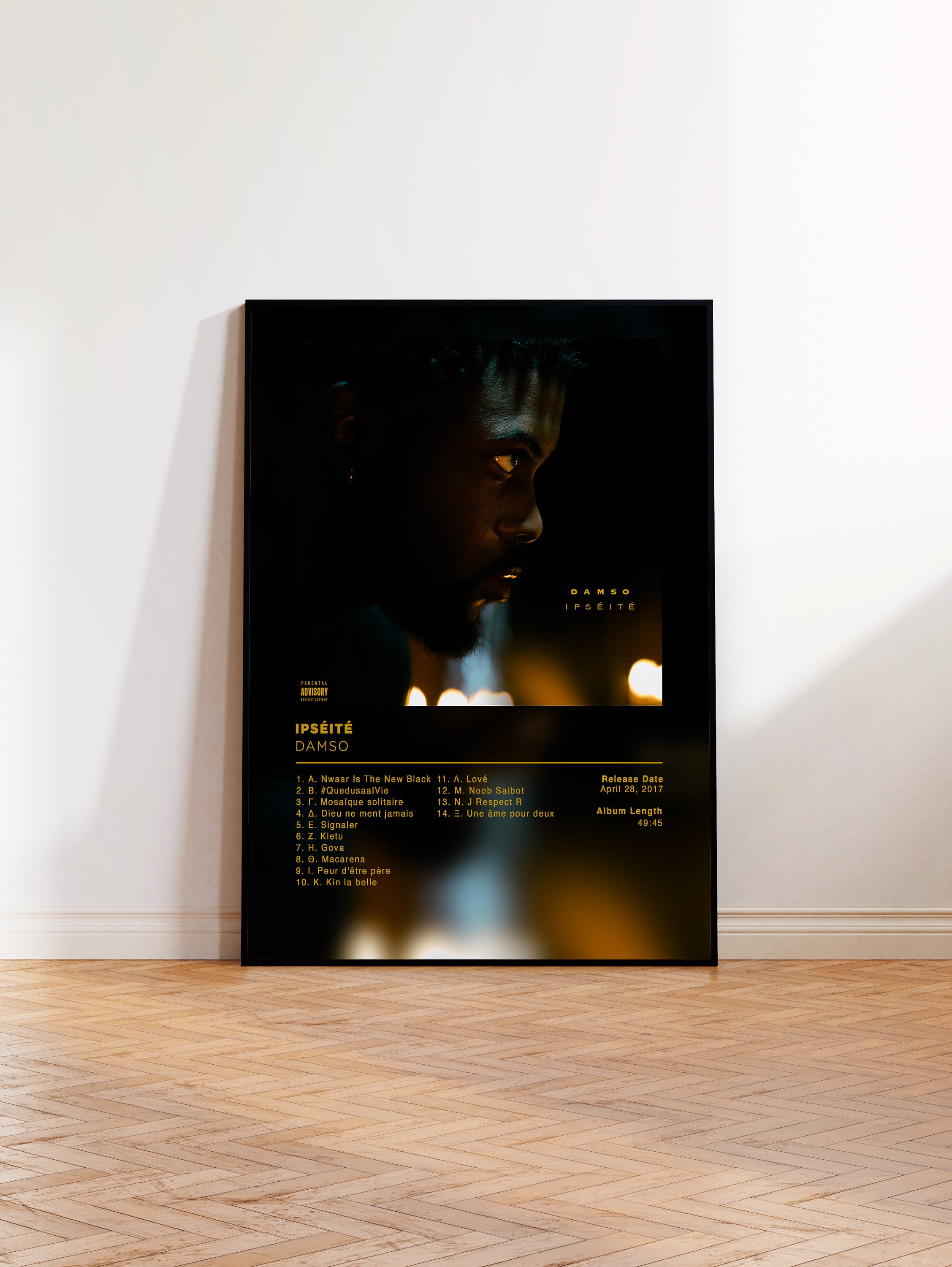 Album Poster Ipséité by Damso, Rap Posters, Album Cover, Album Wall Art,  Custom Album Poster, Rapper Poster, French Rap 