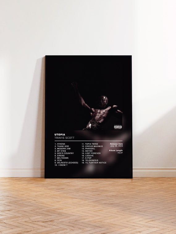Utopia Album Room Decoration Poster, Travis Scott Merch - Print your  thoughts. Tell your stories.