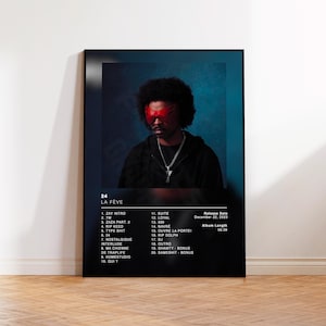 Album Poster 24 de La Fève, rap posters, album cover, album wall art, custom album poster, rapper poster, rap français