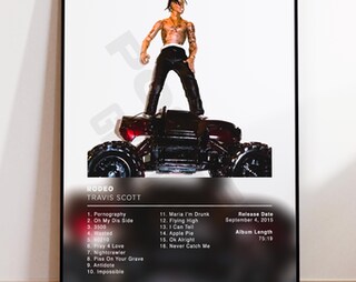 COSIERM Poster Su Tela Travis Scott Rodeo, 40x60 Cm, Decorazione Murale Senza Cornice Per Camera E Ufficio