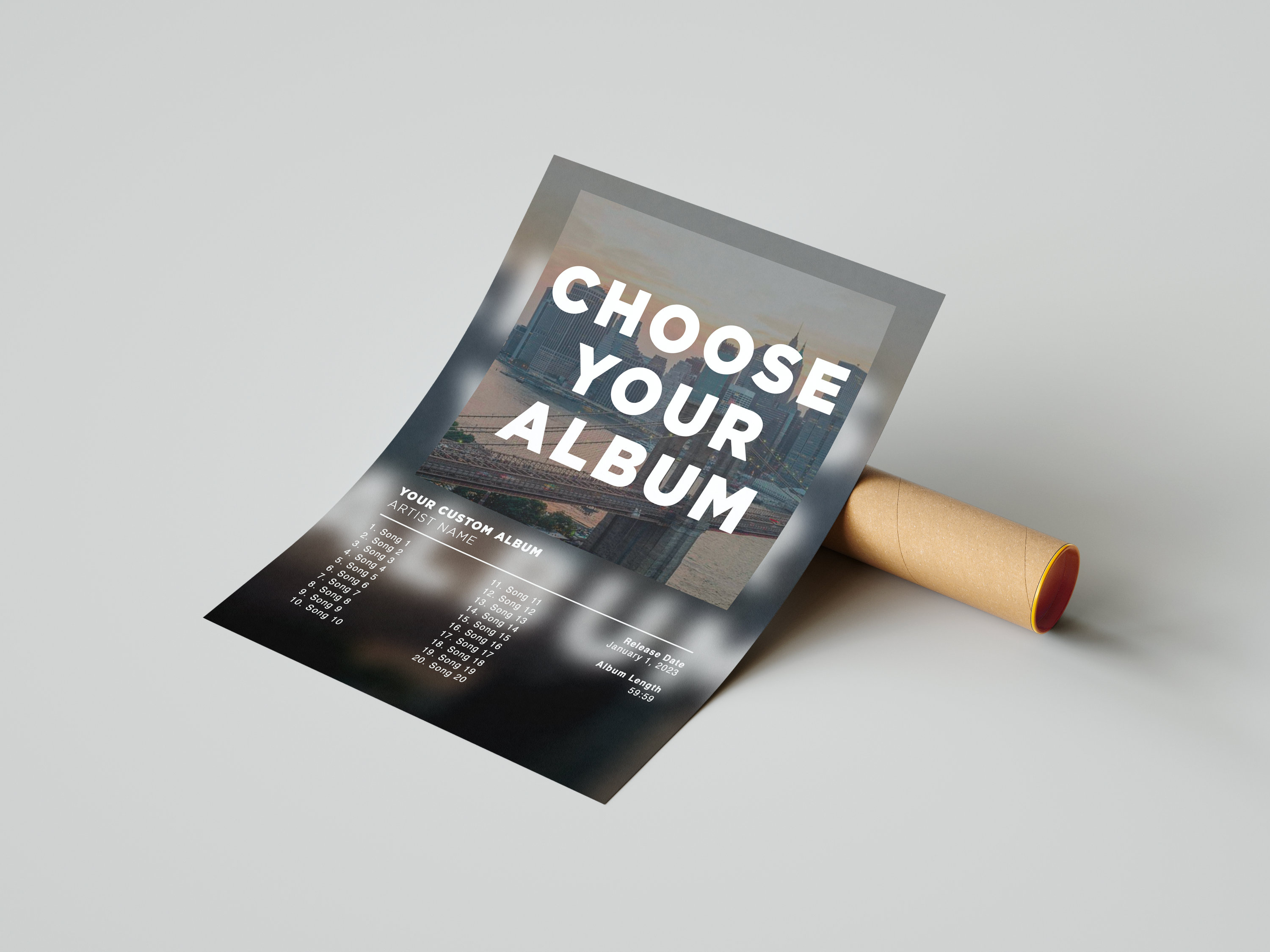 Custom Album Poster, Custom Album Cover Poster, Custom Album Poster