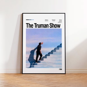 Truman Show Film Poster, minimalist movie poster, personalized poster, classic movie poster