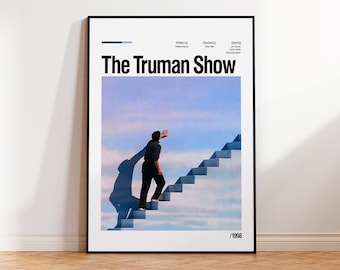 Truman Show Movie Poster, Minimalist Movie Poster, Custom Poster, Classic Movie Poster