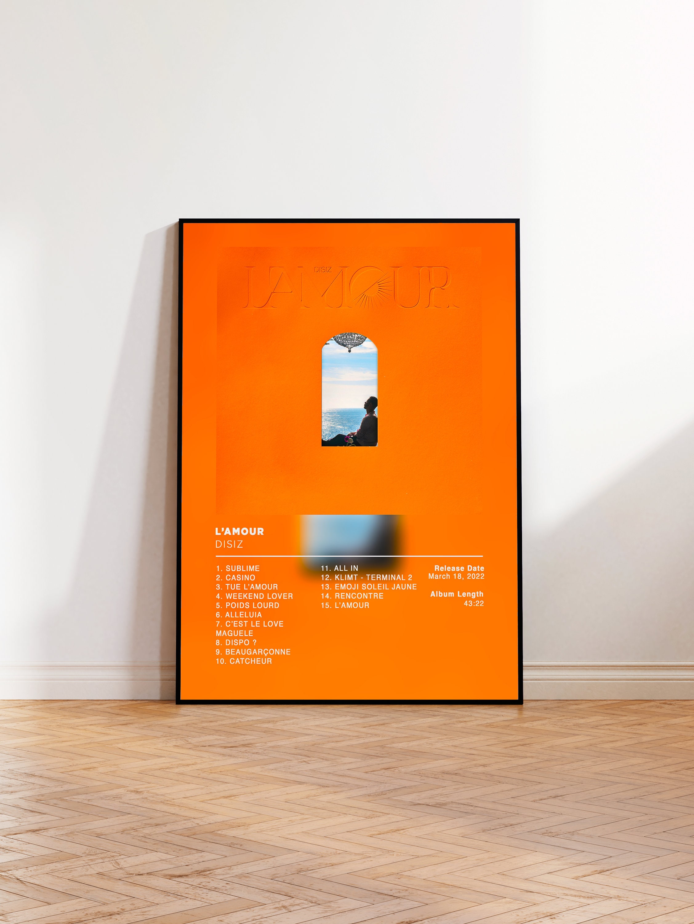 Album Poster L'amour by Disiz, rap posters, album cover, album wall art, custom album poster, rapper poster, French rap