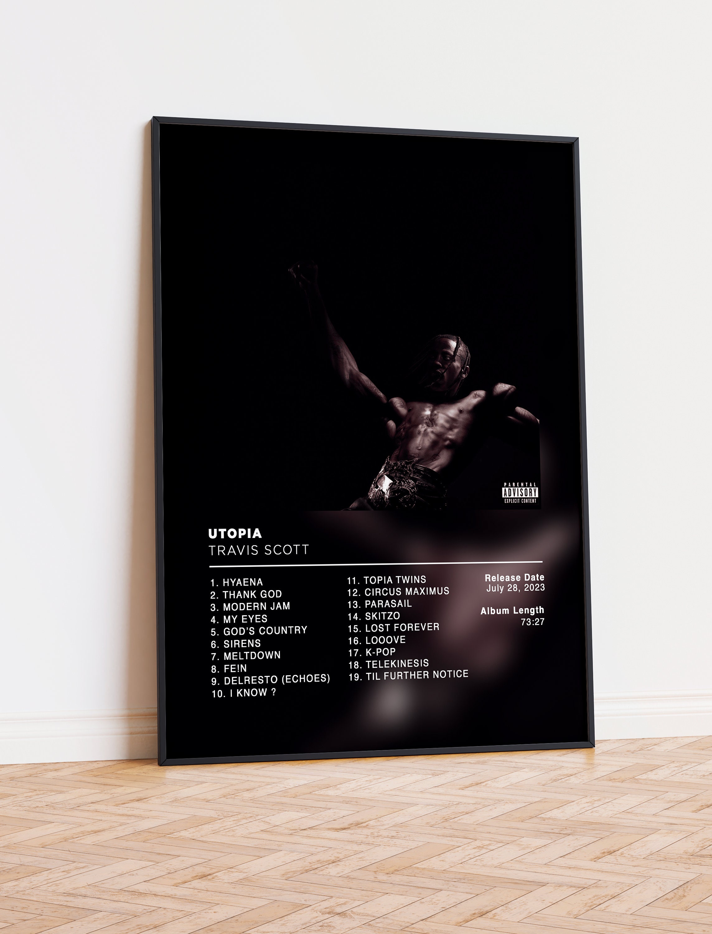 Album Poster Utopia by Travis Scott, Rap Posters, Album Cover