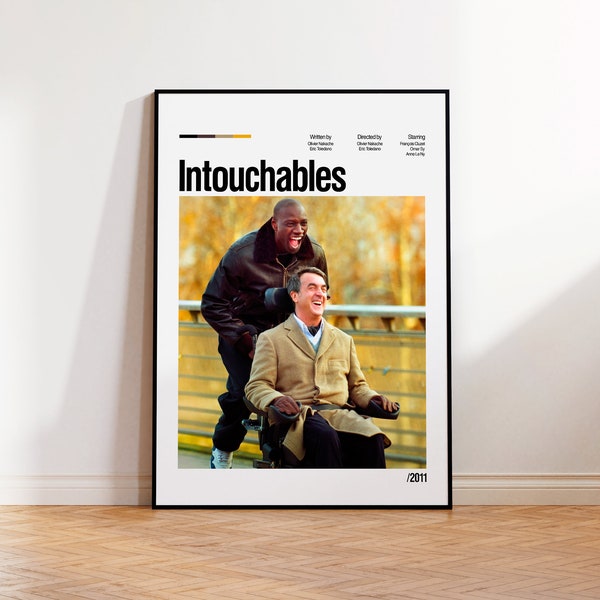 Intouchables Film Poster, affiche de film minimaliste, affiche personnalisée, affiche de film classique