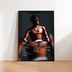 Album Poster Rodeo by Travis Scott, rap posters, album cover, album wall art, custom album poster, rapper poster