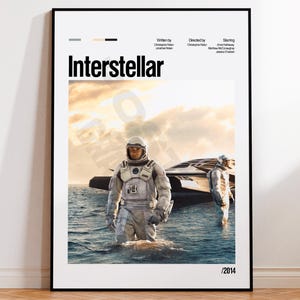 Interstellar Film Poster, affiche de film minimaliste, affiche personnalisée, affiche de film classique