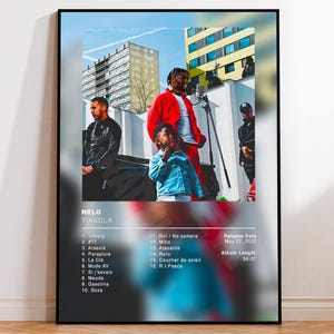 Album Poster Melo de Tiakola , rap posters, album cover, album wall art, custom album poster, rapper poster, rap francais