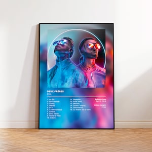 Album Poster Deux Frères de PNL, rap posters, album cover, album wall art, custom album poster, rapper poster, rap francais