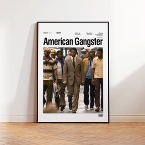 American Gangster Movie Poster, Minimalist Movie Poster, Custom Poster, Classic Movie Poster