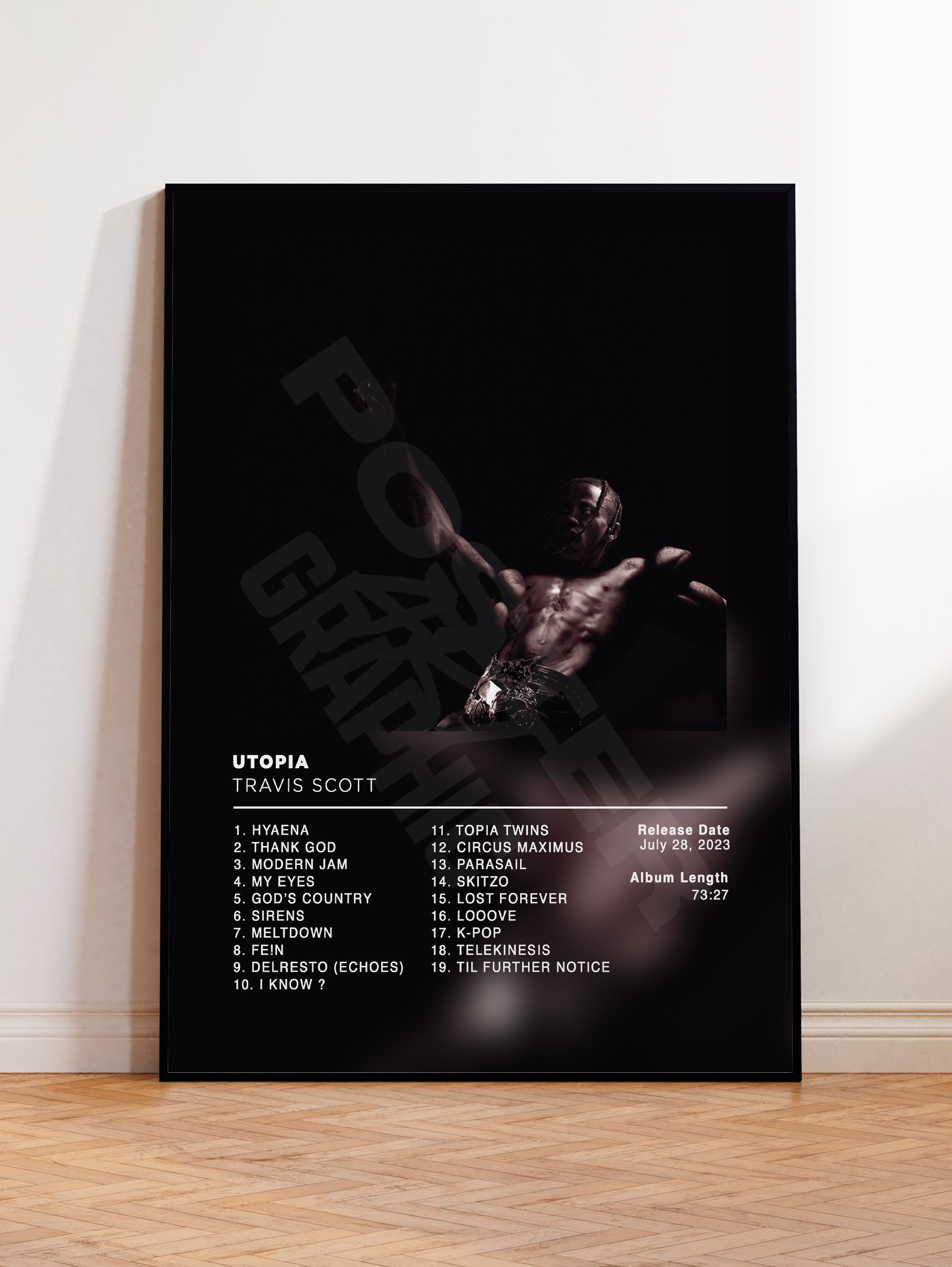 Album Poster Utopia by Travis Scott, Rap Posters, Album Cover