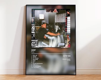 Album Poster 2069&#39; by PLK, rap posters, album cover, album wall art, custom album poster, rapper poster, French rap