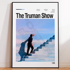 Truman Show Movie Poster, Minimalist Movie Poster, Custom Poster, Classic Movie Poster
