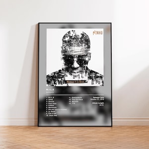 Poster dell'album MILS di Ninho, poster rap, copertina dell'album, arte della parete dell'album, poster dell'album personalizzato, poster del rapper, rap francese
