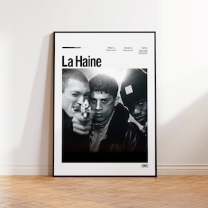 La Haine Movie Poster, Minimalist Movie Poster, Custom Poster, Classic Movie Poster