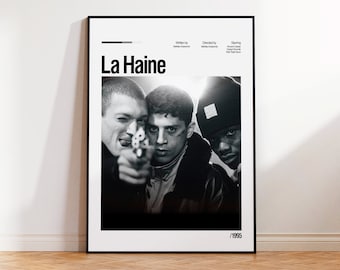 La Haine Movie Poster, Minimalist Movie Poster, Custom Poster, Classic Movie Poster
