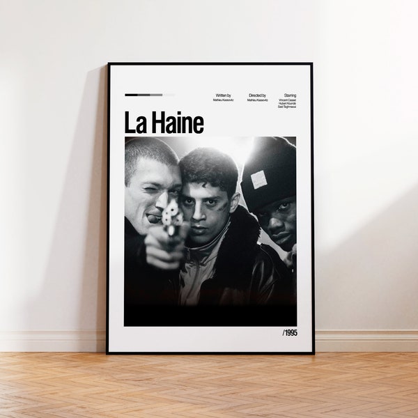 La Haine Film Poster, affiche de film minimaliste, affiche personnalisée, affiche de film classique