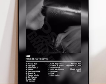 Album Poster LMF by Freeze Corlone, rap posters, album cover, album wall art, custom album poster, rapper poster, French rap