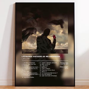 Album Poster The Curious Case of Mr. Anderson by Laylow, rap posters, album cover, album wall art, rapper poster, French rap