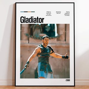 Gladiator Filmposter, Minimalistisches Filmposter, Individuelles Poster, Klassisches Filmposter