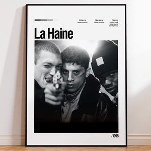 La Haine Film Poster, affiche de film minimaliste, affiche personnalisée, affiche de film classique