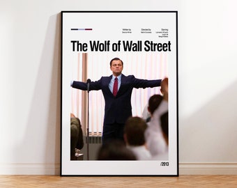 The Wolf of Wall Street Movie Poster, Minimalist Movie Poster, Custom Poster, Classic Movie Poster
