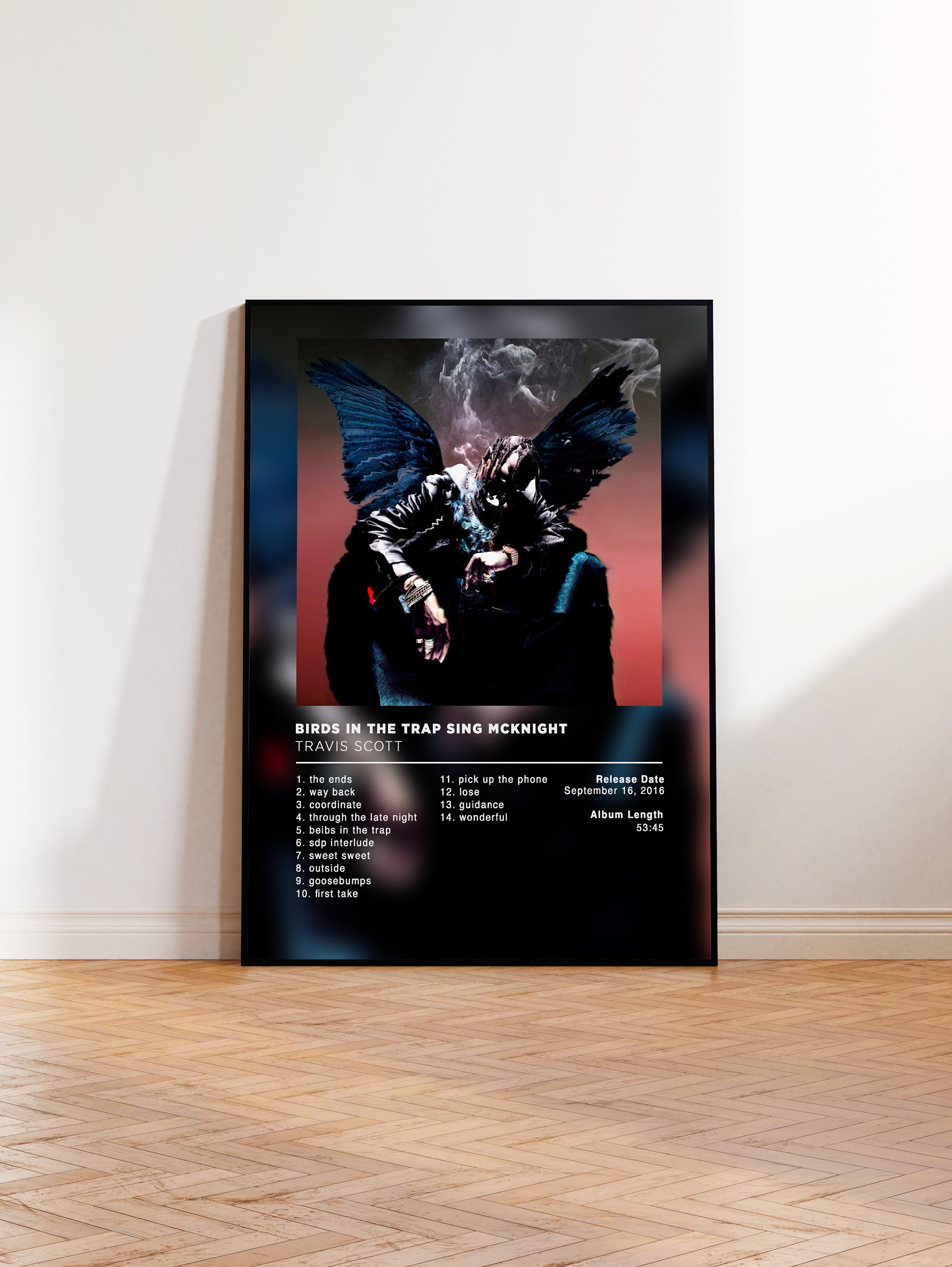 Album Poster Birds in the trap sing Mcknight by Travis Scott, rap posters, album cover, album wall art, custom album poster, rapper poster