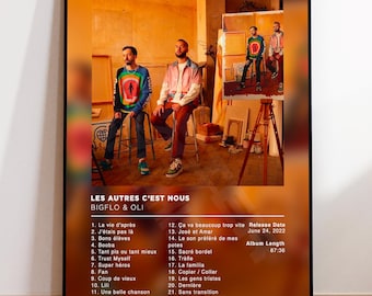 Album Poster Les autres c'est nous by Bigflo et Oli, rap posters, album cover, custom album poster, rapper poster, French rap