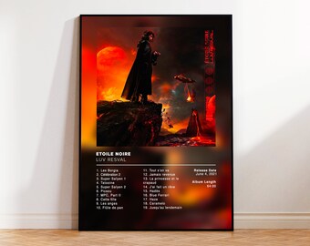 Album Poster Etoile Noire by Luv Resval, rap posters, album cover, album wall art, custom album poster, rapper poster, French rap