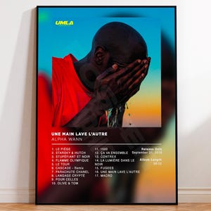 Póster del álbum UMLA de Alpha Wann, pósteres de rap, portada del álbum, arte mural del álbum, póster de álbum personalizado, póster de rapero, rap francés
