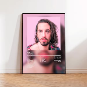 Album Poster Flip de Lomepal , rap posters, album cover, album wall art, custom album poster, rapper poster, rap francais
