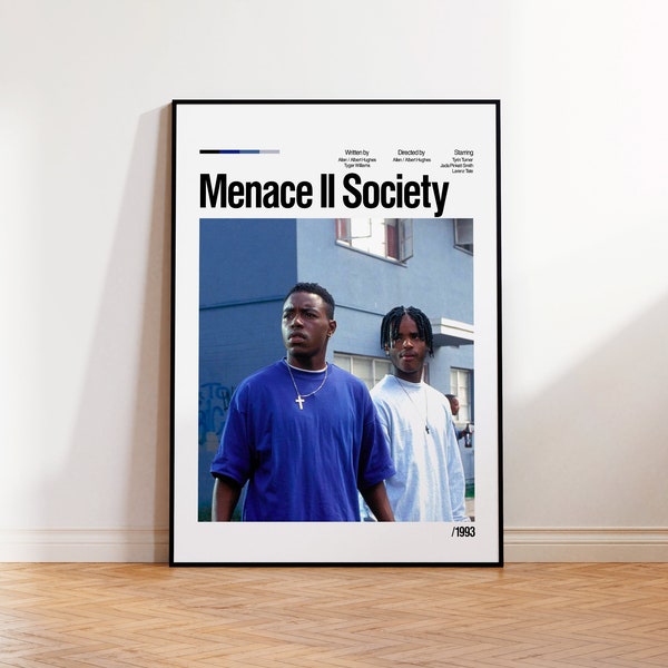 Menace II Society Film Poster, minimalist movie poster, personalized poster, classic movie poster