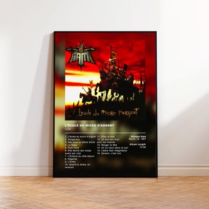 Album Poster L&#39;école du micro d&#39;argent by IAM, rap posters, album cover, album wall art, custom album poster, rapper poster, French rap