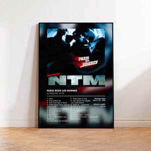 Album Poster Paris under the bombs of NTM, rap posters, album cover, album wall art, custom album poster, rapper poster, French rap