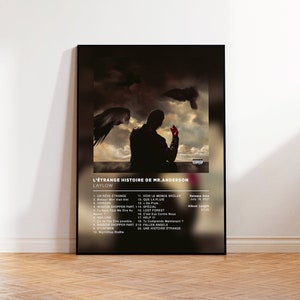 Album Poster the strange story of mr anderson by Laylow, rap posters, album cover, custom album poster, rapper poster, French rap
