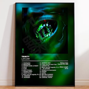 Album Poster Trinity by Laylow, rap posters, album cover, album wall art, custom album poster, rapper poster, French rap