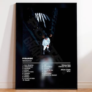 Album Poster Pyramide de Werenoi, rap posters, album cover, album wall art, custom album poster, rapper poster, rap francais