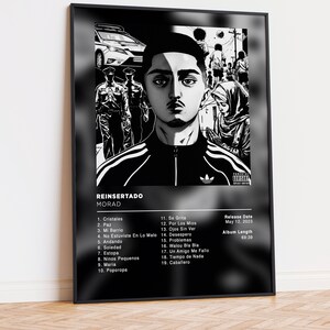 Album Poster Reinsertado de Morad, rap posters, album cover, album wall art, custom album poster, rapper poster image 2