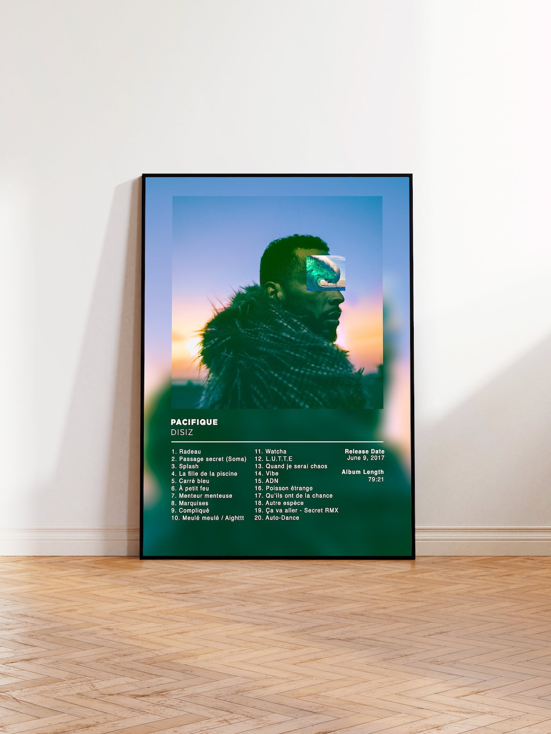 Album Poster Pacifique de Disiz, rap posters, album cover, album wall