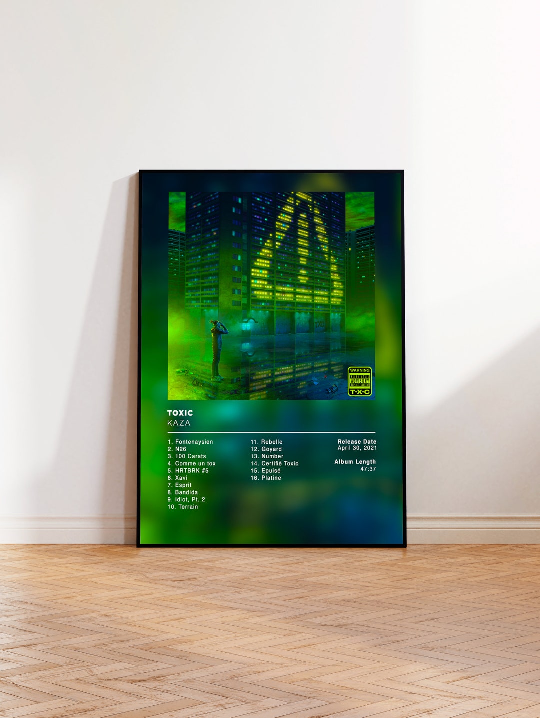 Album Poster Toxic by Kaza, Rap Posters, Album Cover, Album Wall Art ...