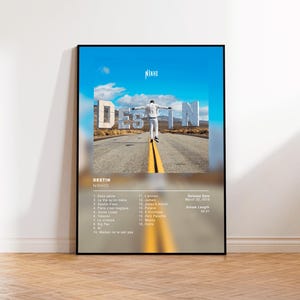 Album Poster Destin de Ninho, Rap Poster, Album Cover, Album Wandkunst, benutzerdefiniertes Album Poster, Rapper Poster, französischer Rap