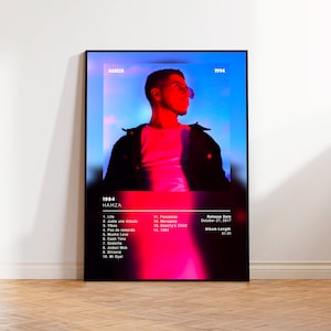 Album Poster 1994 de Hamza, rap posters, album cover, album wall art, custom album poster, rapper poster, rap francais