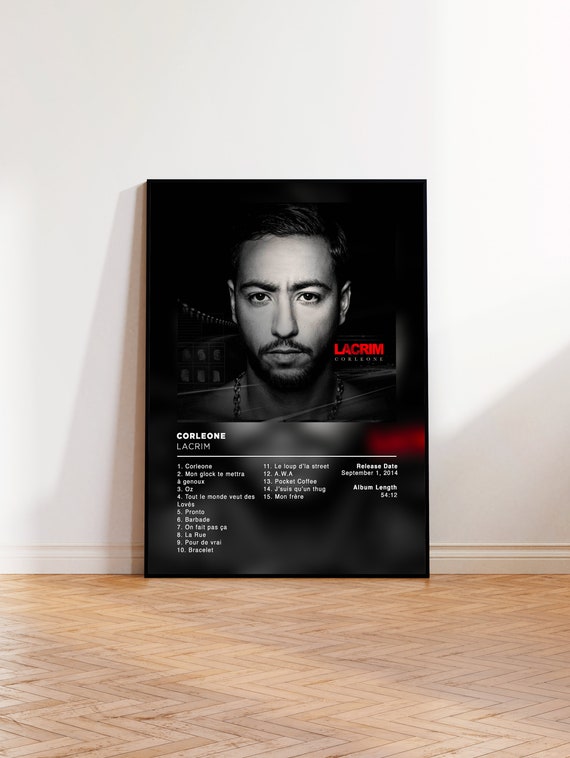Album Poster Corleone De Lacrim, Rap Posters, Album Cover, Album Wall Art,  Custom Album Poster, Rapper Poster, French Rap 