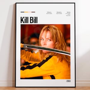 Kill Bill Film Poster, affiche de film minimaliste, affiche personnalisée, affiche de film classique